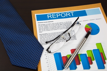 financial report analysis on tableの写真素材