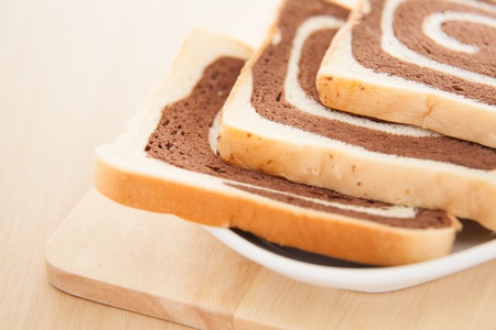 sliced bread on a chopping board