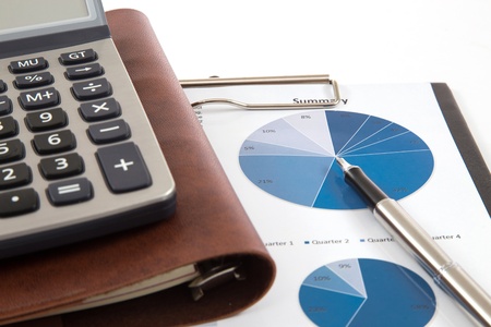 Financial graphs and charts accountingの写真素材