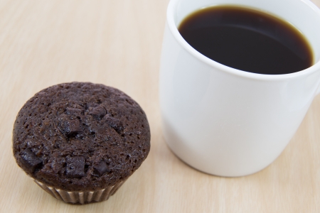 banana cake muffins on a chopping boardの写真素材