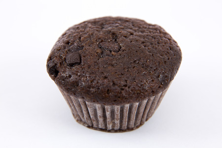 banana cake muffins white backgroundの写真素材