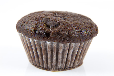 banana cake muffins white backgroundの写真素材