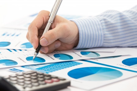 Business graph analysis report. Accountingの写真素材