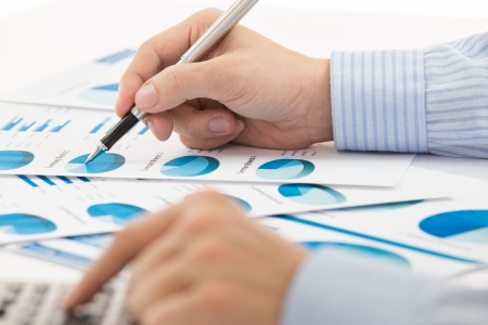 Business graph analysis report. Accountingの写真素材