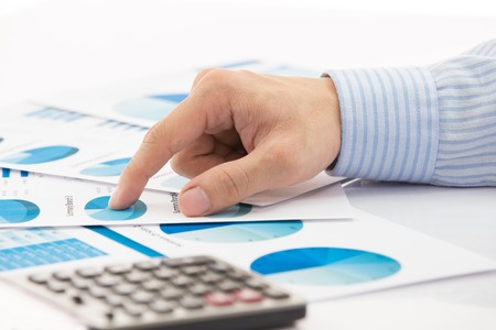 Business graph analysis report. Accountingの写真素材