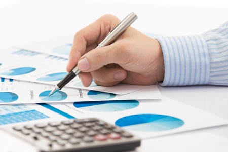 Business graph analysis report. Accountingの写真素材