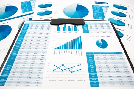Business graph analysis report. Accountingの写真素材