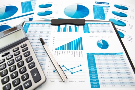 Business graph analysis report. Accountingの写真素材