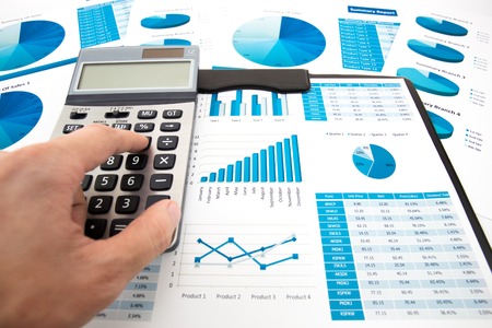 Business graph analysis report. Accountingの写真素材