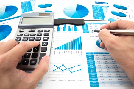 Business graph analysis report. Accountingの写真素材