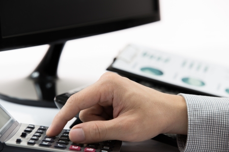 Successful accountant working with financial dataの写真素材