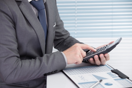 business chart showing financial successの写真素材