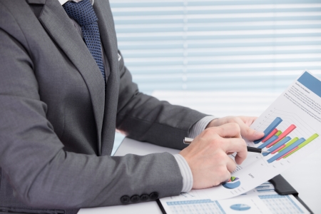 business chart showing financial successの写真素材