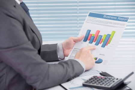 business chart showing financial successの写真素材