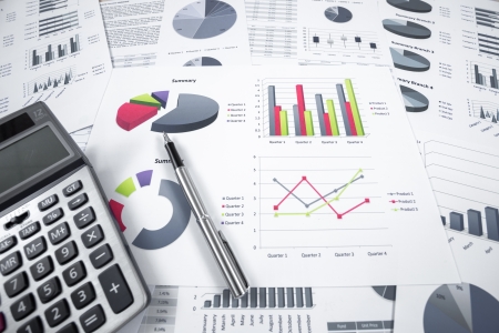 Business graph analysis report. Accountingの写真素材