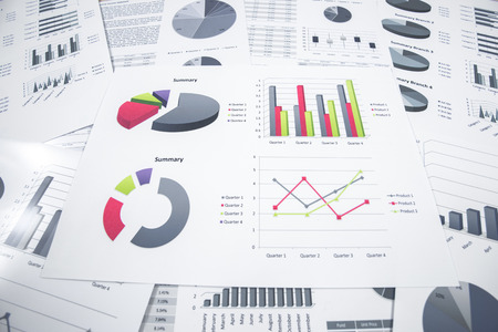 Business graph analysis report. Accountingの写真素材
