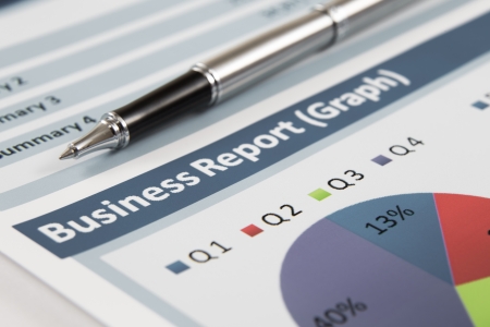 Business graph analysis report  Accountingの写真素材