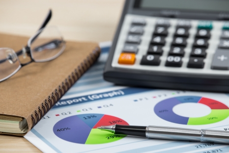 Business graph analysis report. Accountingの写真素材