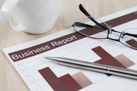 Showing business and financial report. Accountingの写真素材