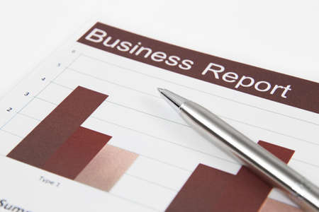 Showing business and financial report. Accountingの写真素材