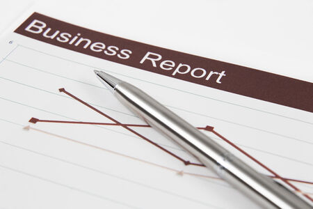 Showing business and financial report. Accountingの写真素材