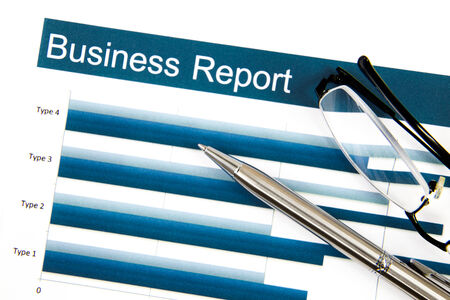 Showing business and financial report. Accountingの写真素材