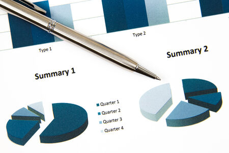 Showing business and financial report. Accountingの写真素材
