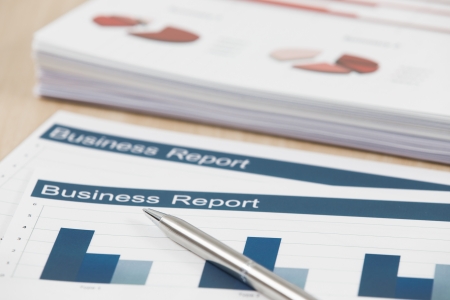 Business graph analysis report. Accountingの写真素材
