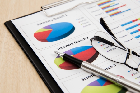Financial graphs and charts accountingの写真素材