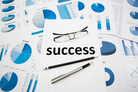 Business graph analysis report. Accountingの写真素材
