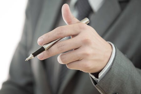 close up of young business man portraitの写真素材