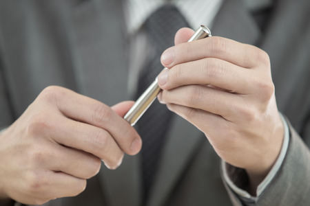 close up of young business man portraitの写真素材