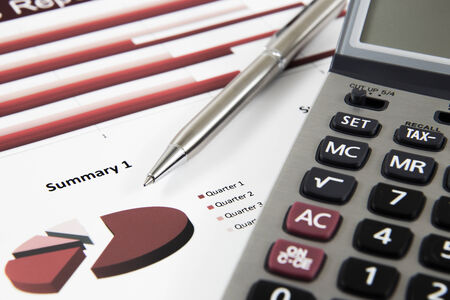 Showing business and financial report. Accountingの写真素材