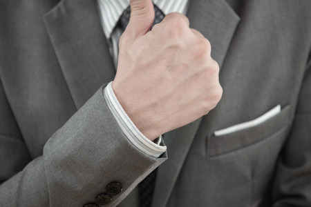 close up of young business man portraitの写真素材