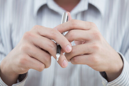 close up of young business man portraitの写真素材