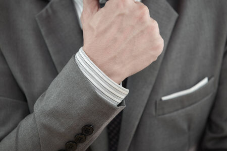 close up of young business man portraitの写真素材