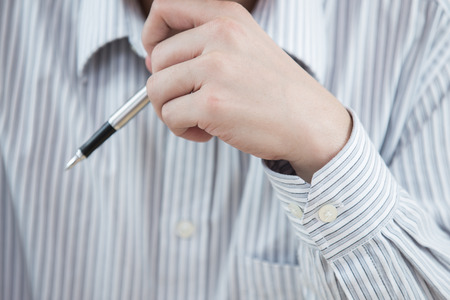 close up of young business man portraitの写真素材