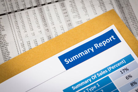 Showing business and financial report. Accountingの写真素材