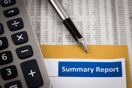 Showing business and financial report. Accountingの写真素材