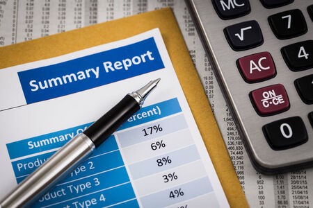Showing business and financial report. Accountingの写真素材