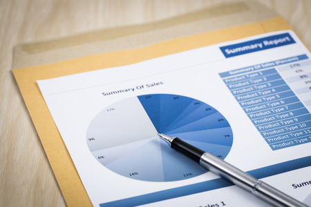 Showing business and financial report. Accountingの写真素材