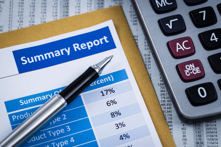 Showing business and financial report. Accountingの写真素材