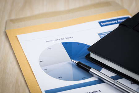 Showing business and financial report. Accountingの写真素材