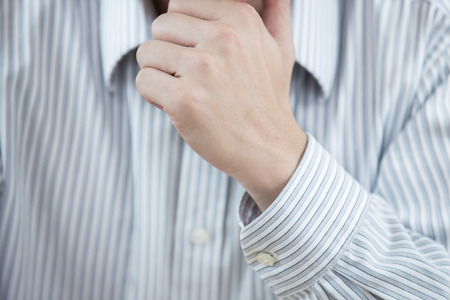 close up of young business man portraitの写真素材