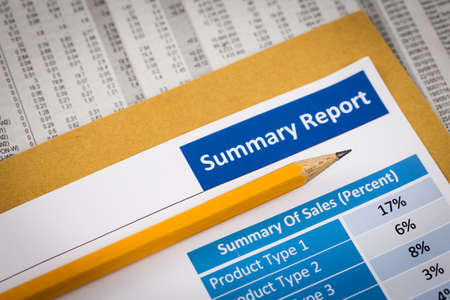 Showing business and financial report. Accountingの写真素材