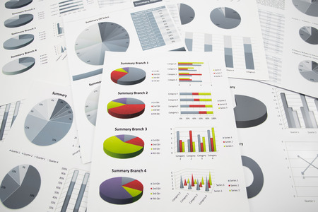 Business graph analysis report. Accountingの写真素材