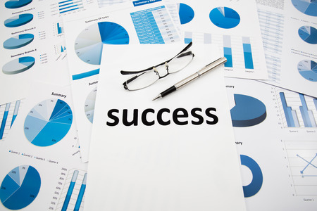 Business graph analysis report. Accountingの写真素材