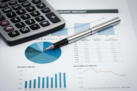 Showing business and financial report. Accountingの写真素材