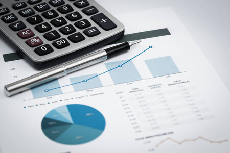 Showing business and financial report. Accountingの写真素材