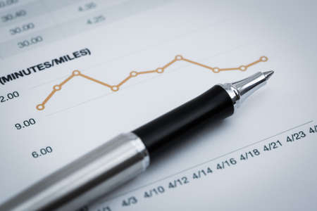 Showing business and financial report. Accountingの写真素材